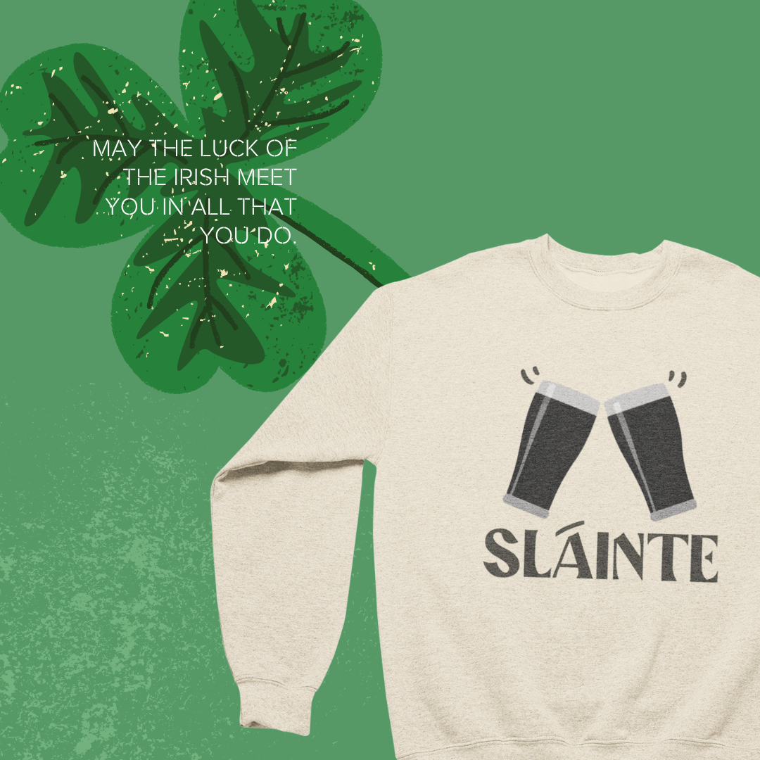 Sweat-shirt à col rond Sláinte – Irish Pride & Comfort