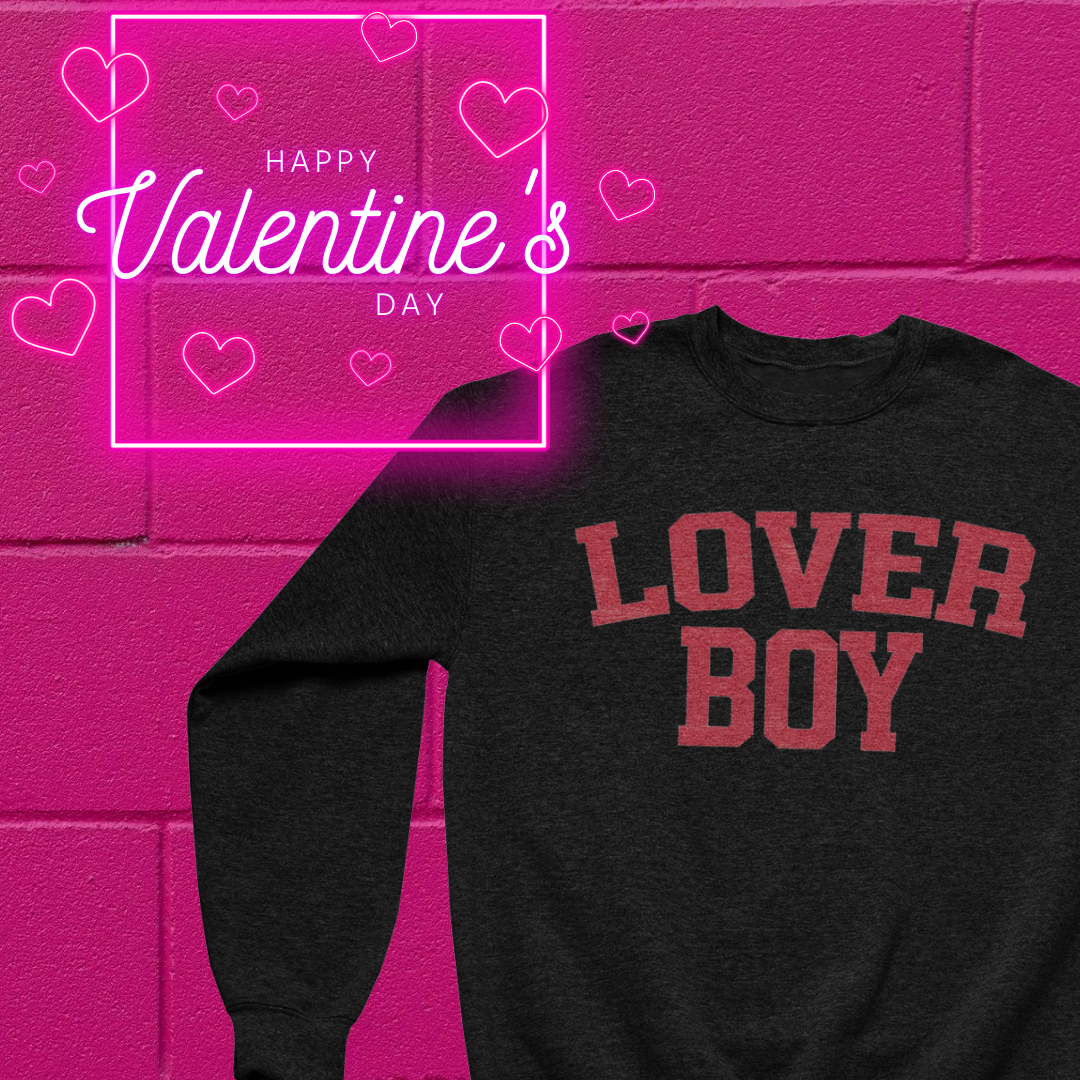 Sweat-shirt ras du cou humoristique « Lover Boy »