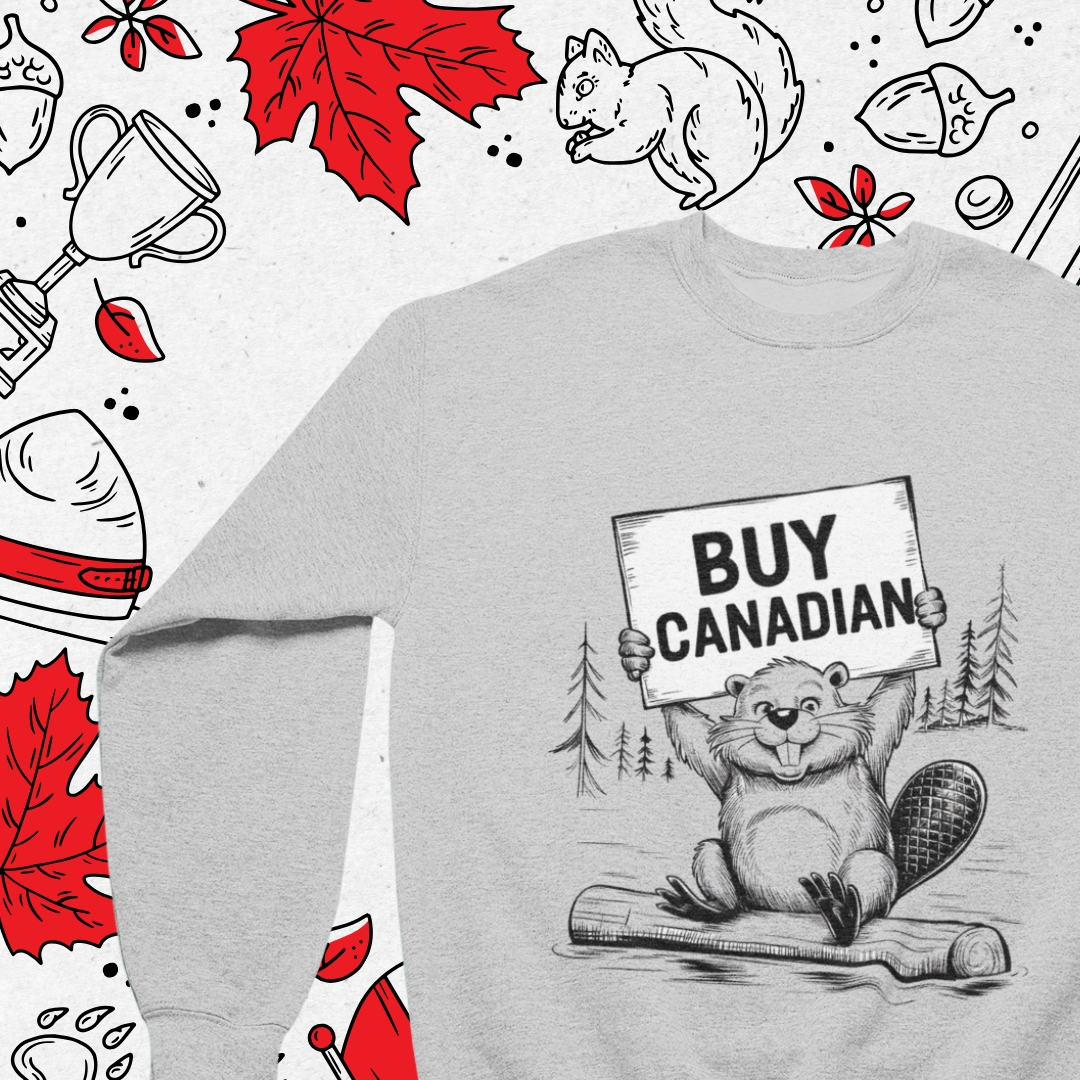 Col ras du cou « Achetez canadien » | Soutenez les produits locaux... ou sinon Moose
