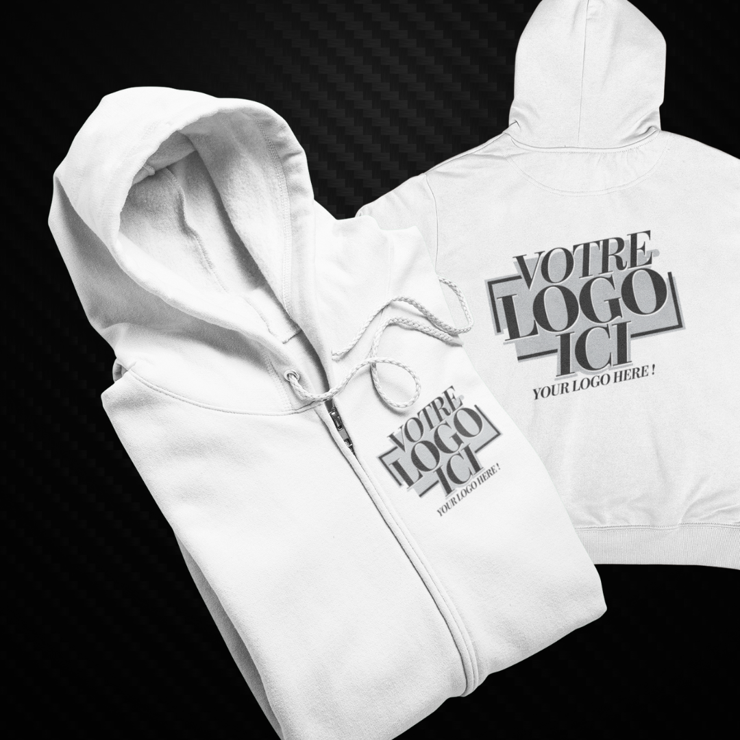 Sweat à capuche zippé personnalisé