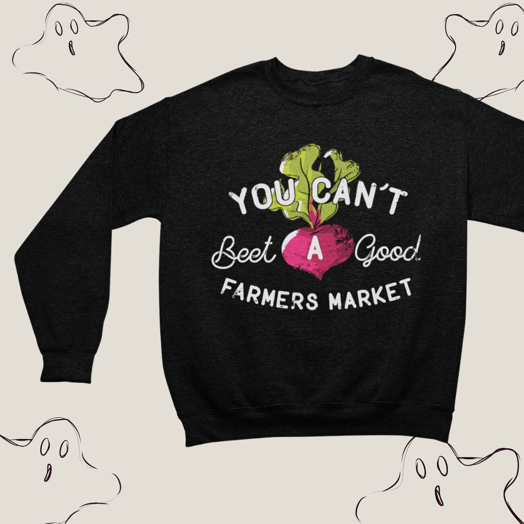 black you cant beet a good farmers market crew neck