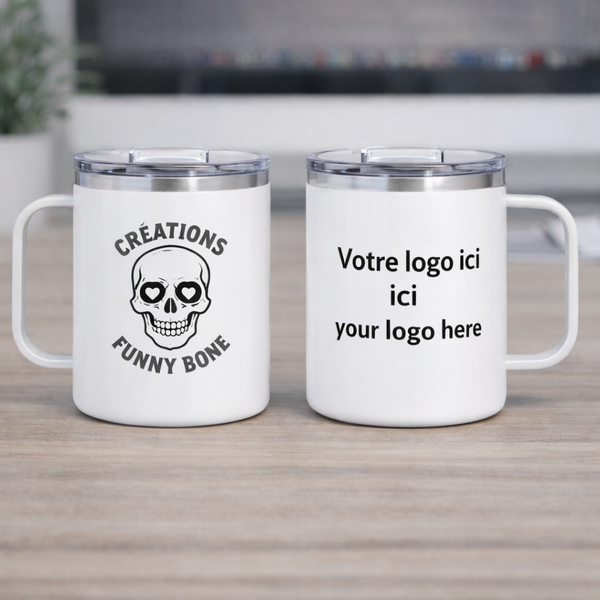 Custom 12 oz Insulated Stainless Steel Coffee Mug (Matte Finish)