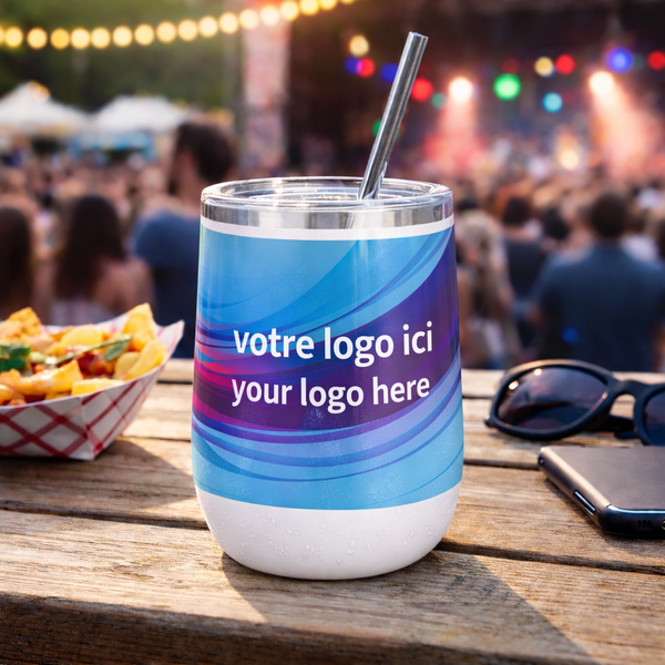 Custom 12 oz Double-Wall Stainless Steel Cup