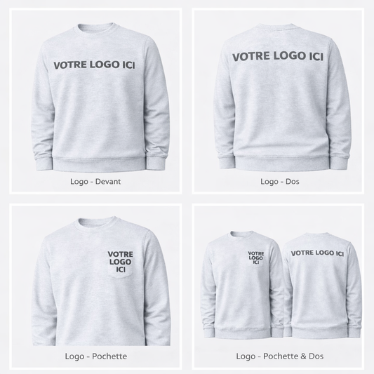 Coton ouaté à col rond personnalisé