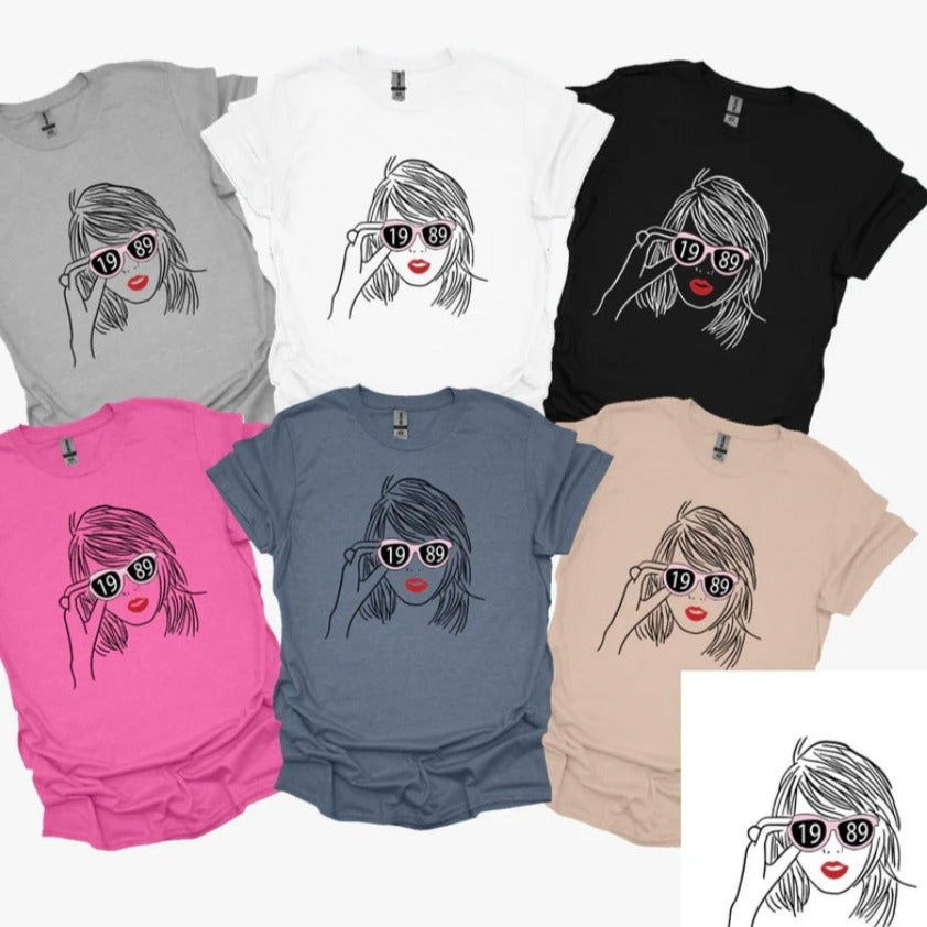 Femme Pop Star Swifty Sketch Musique Thème T-Shirt enfant en bas âge