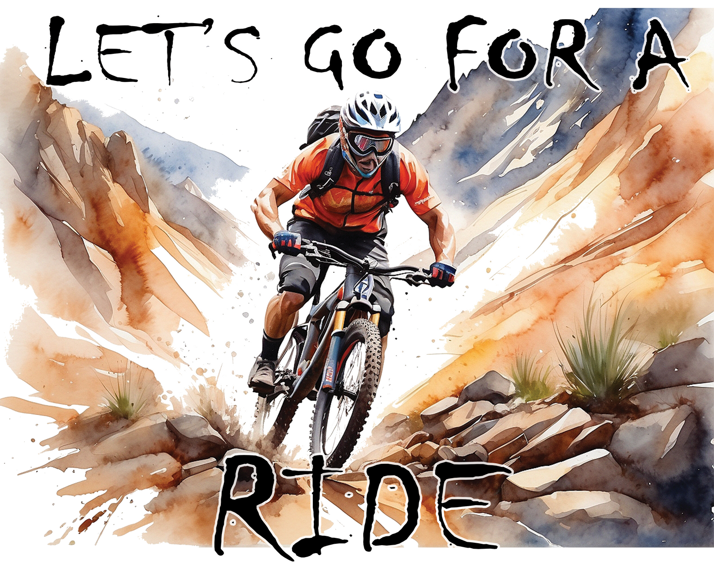 LET'S GOFOR A RIDE, Bike on mountain