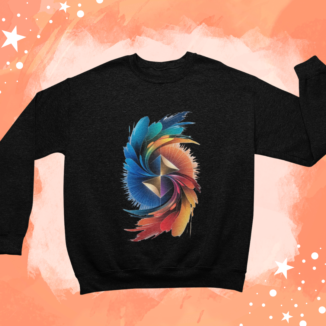 Colorful Swirl Crew Neck | Bold & Vibrant Design Adult