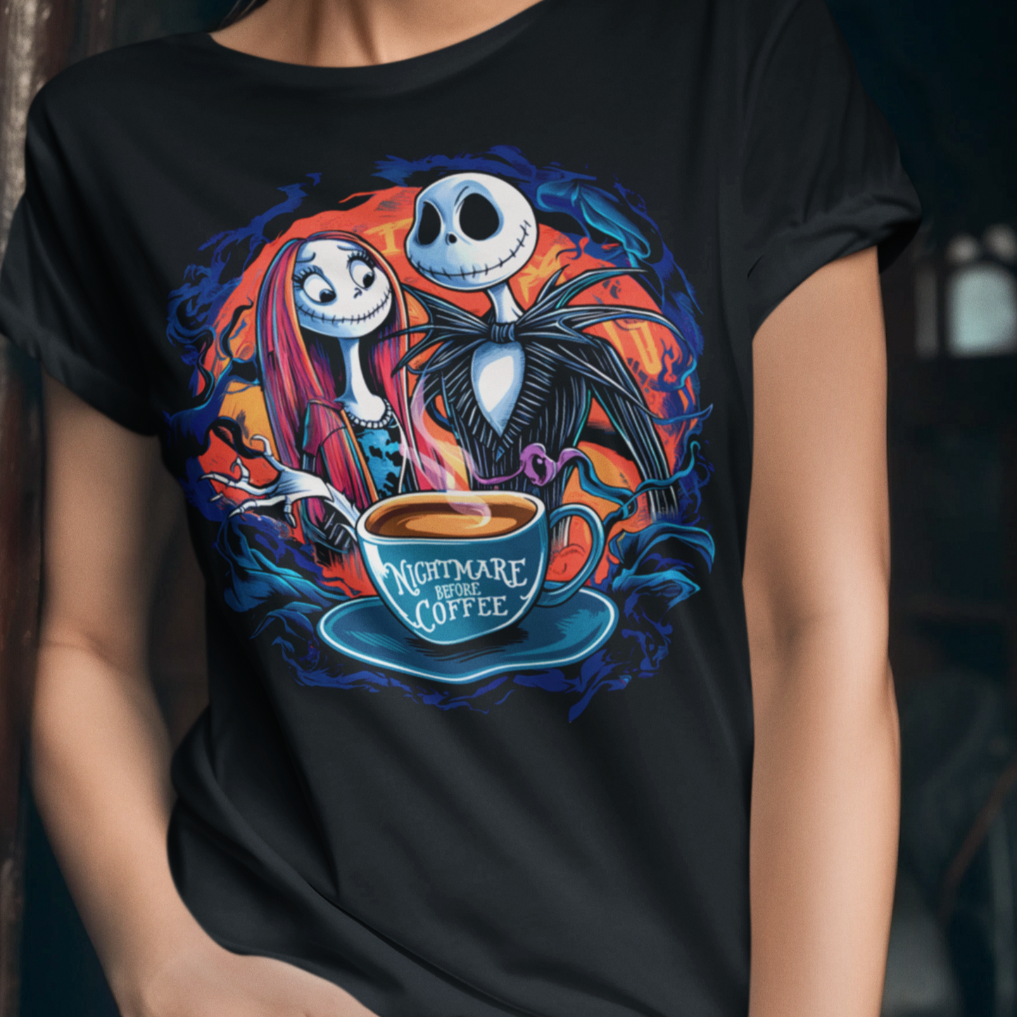 Nightmare before Coffee T shirt Adult