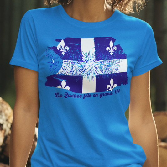 Le Québec fete en grand t shirt 