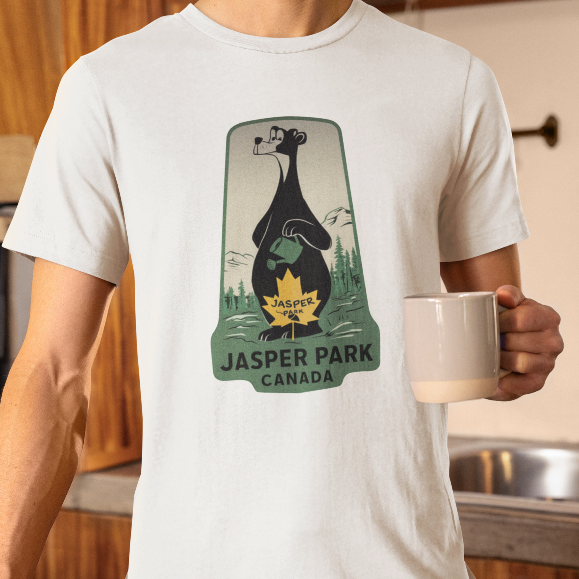 Vintage style t-shirt with Jasper Park retro design