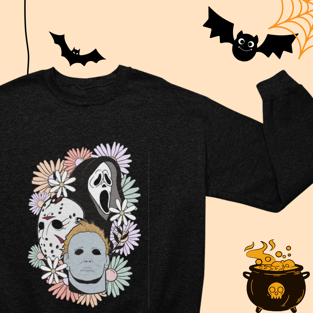 retro scary movie crew neck