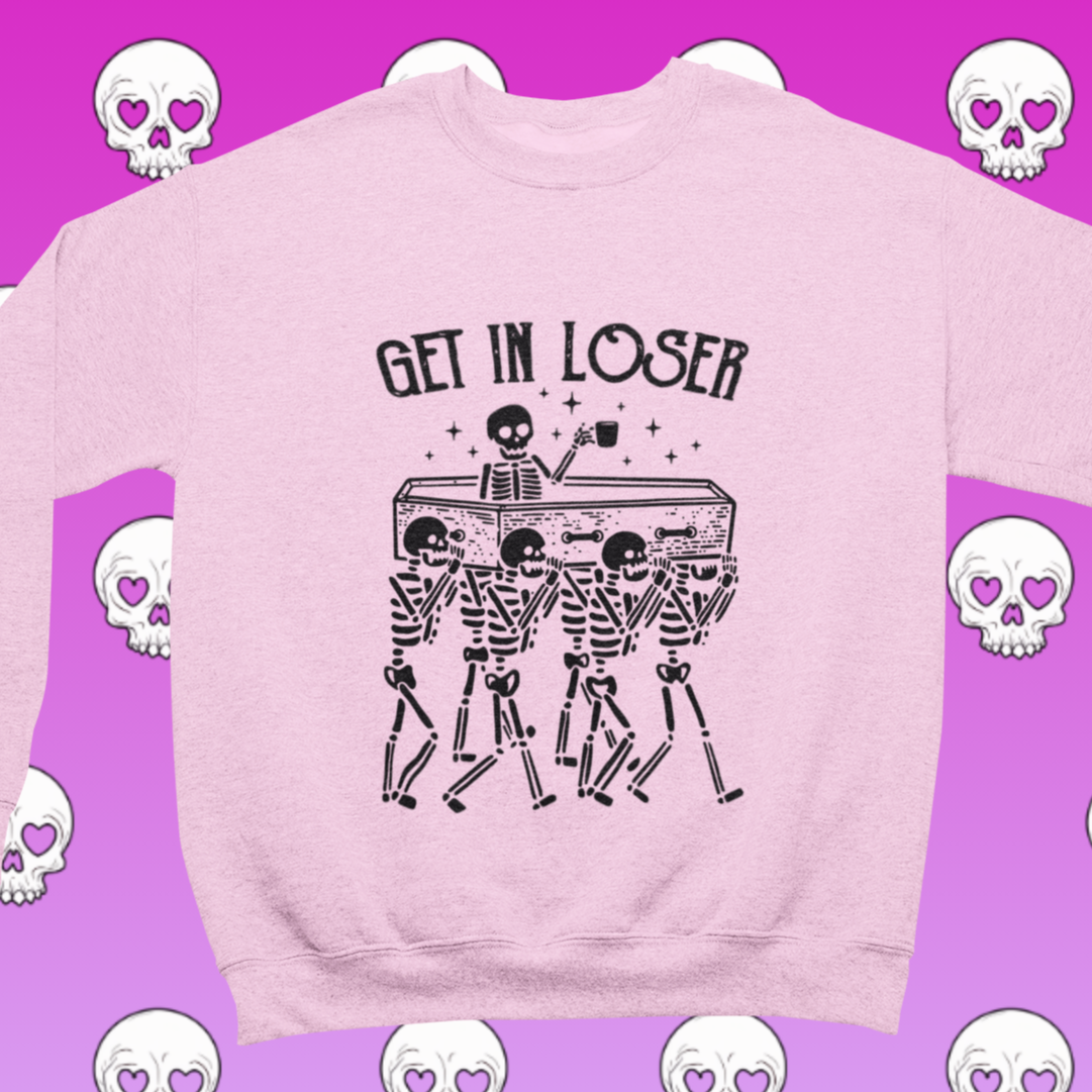 Pink crew neck halloween 