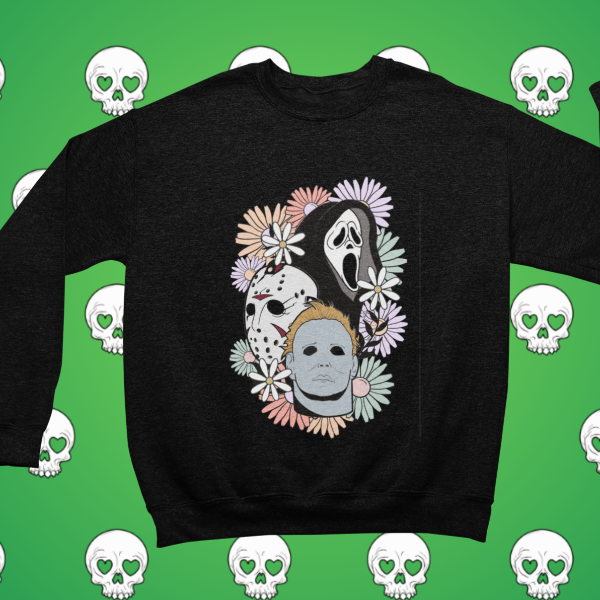 retro scary movie crew neck