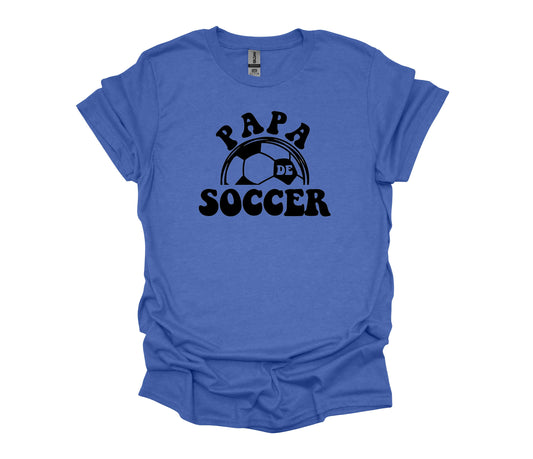 maman de soccer t shirt / papa de soccer t shirt / sport crew neck