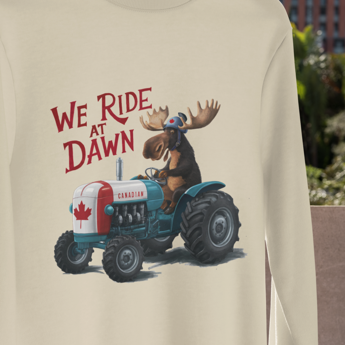 We ride at dawn long sleeve beige