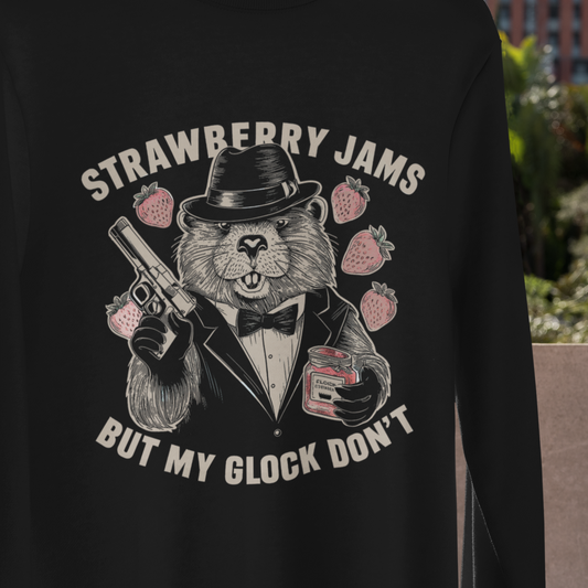 Strawberry Jam black long sleeve