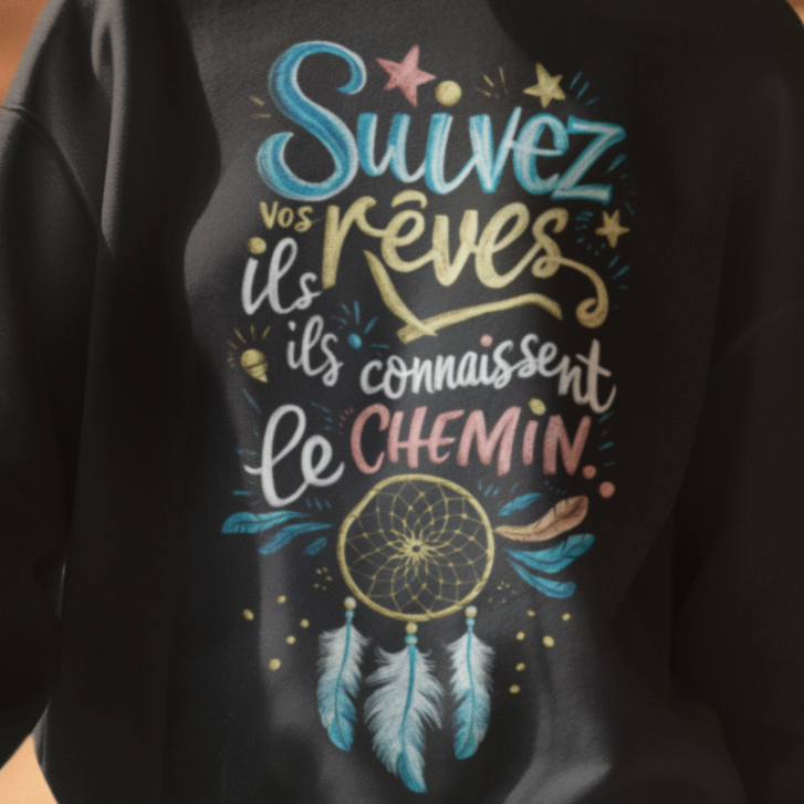 "Suivez Vos Rêves" T-Shirt | Inspirational French Graphic Tee Adult