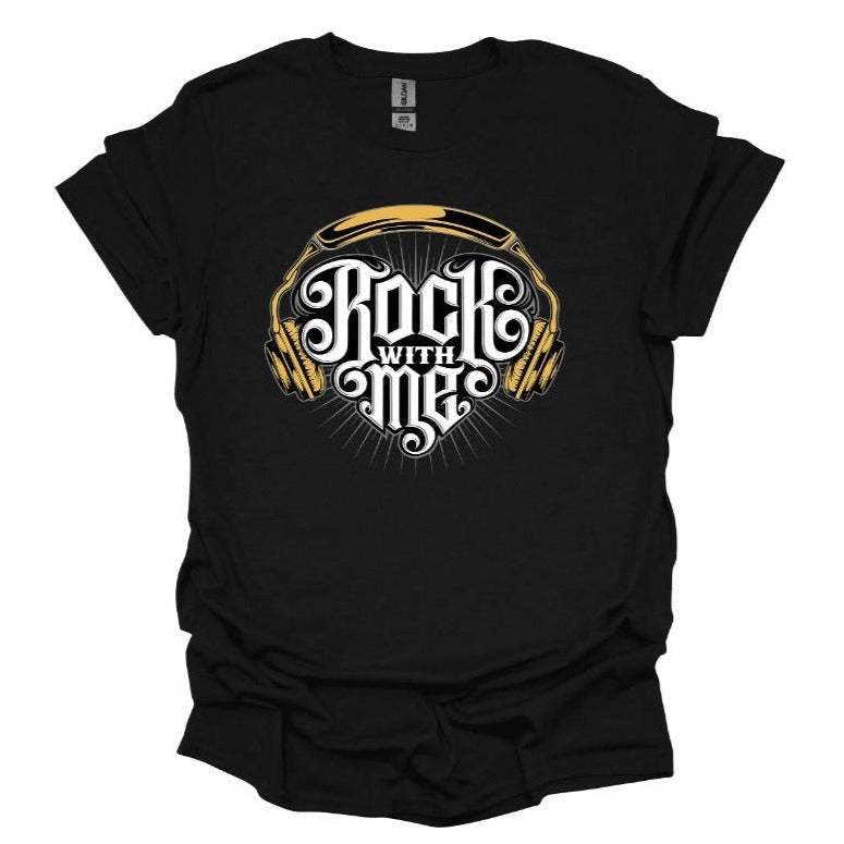 Rock with me earphones black t shirt